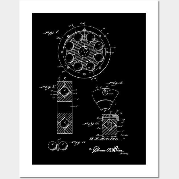 Ball Bearing Vintage Patent Hand Drawing Wall Art by TheYoungDesigns